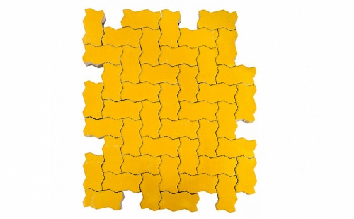 Плитка тротуарная BRAER Волна желтый, 240*135*80 мм