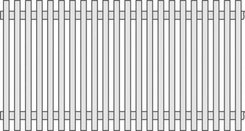 Решетка поперечная, жесткая Interbau 885x150x22мм №901белая
